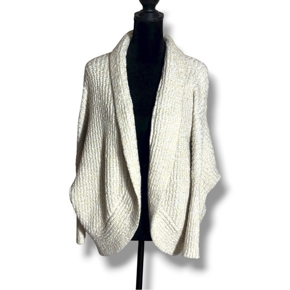 Windsor Sweaters - Windsor Elegant Cream Women's Knit Dolman Sleeve Cozy Oversized Cardigan